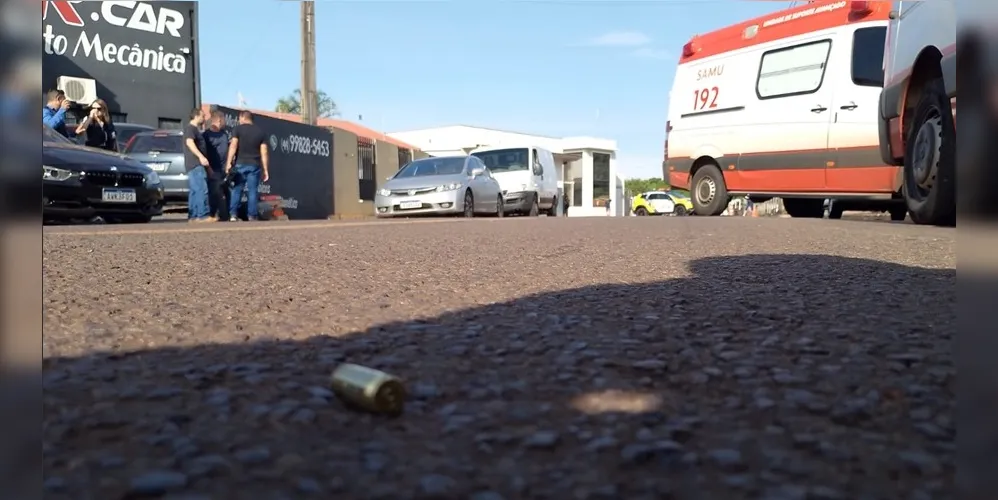 Projétil encontrado após o crime