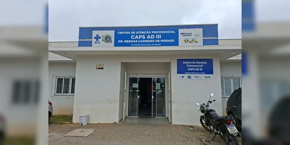 A sede do Caps-AD III em Ponta Grossa.