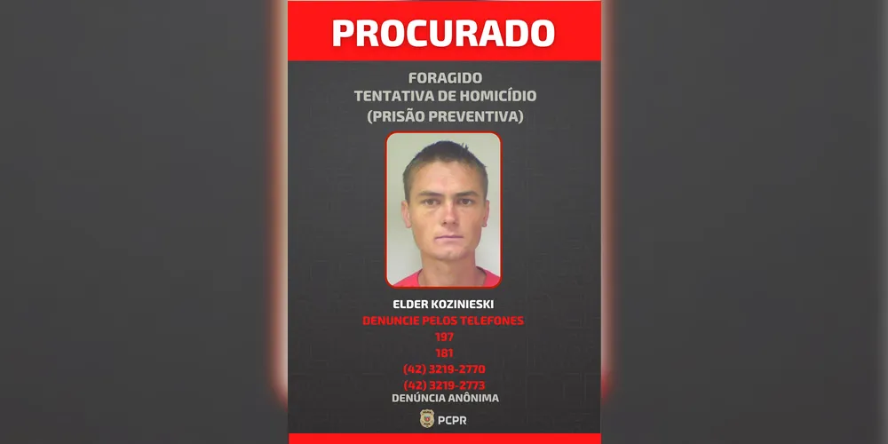 Imagem ilustrativa da imagem Polícia Civil divulga fotos de foragidos por homicídios ocorridos em Ponta Grossa