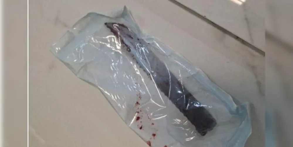 Faca utilizada para cometer o crime