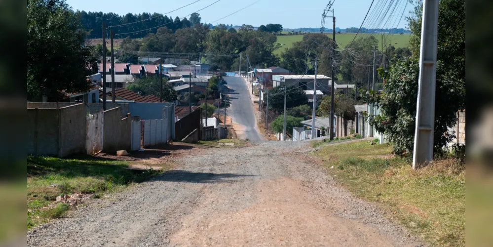 Região sem pavimentação no município