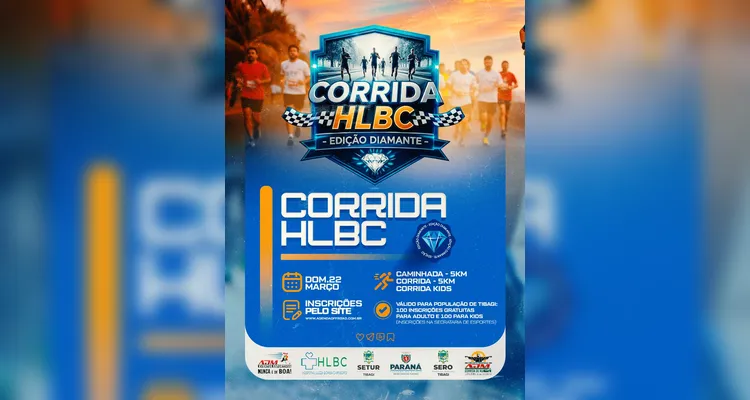 Últimos dias de inscrição para a Corrida HLBC em Tibagi; percurso está definido