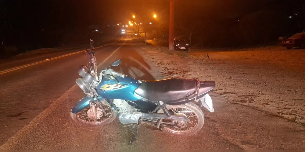 Motocicleta envolvida em acidente