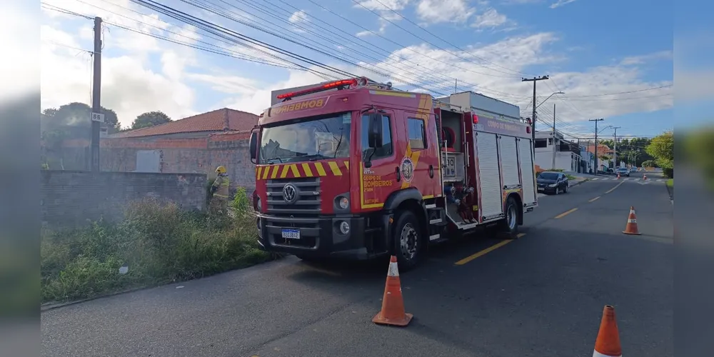 O Corpo de Bombeiros atendeu a ocorrência