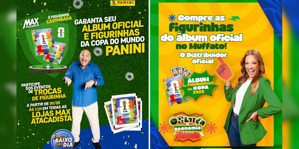 Imagem ilustrativa da imagem Muffato e Max Atacadista entram em clima de Copa com venda de álbum de figurinhas