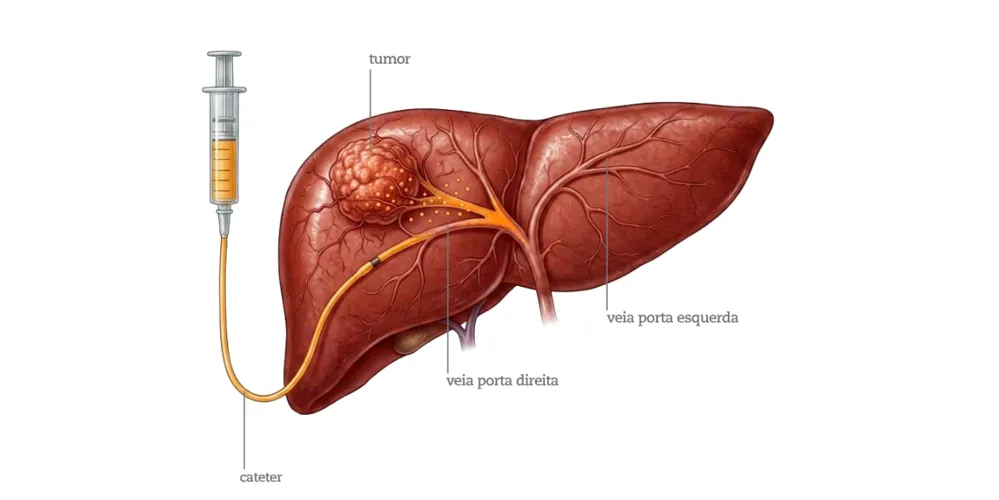 O objetivo do procedimento é estimular o crescimento progressivo da parte saudável do fígado antes da cirurgia para pacientes com lesões hepáticas.