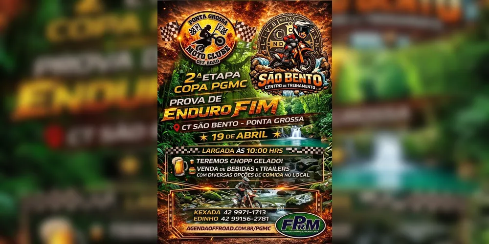 Imagem ilustrativa da imagem Ponta Grossa recebe etapa da Copa PGMC de Enduro Fim neste domingo