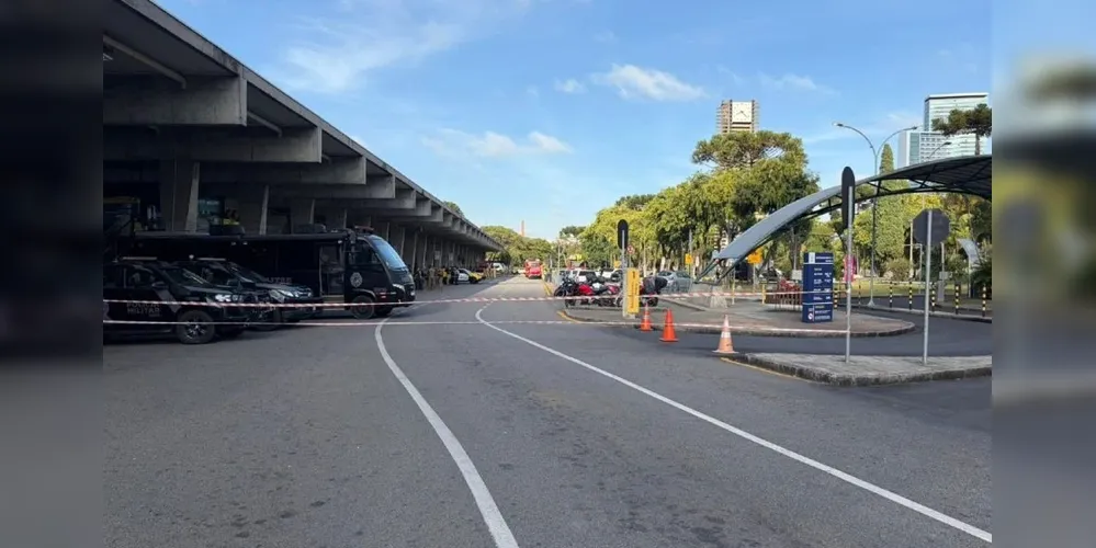 Parte da rodoviária foi isolada pela polícia