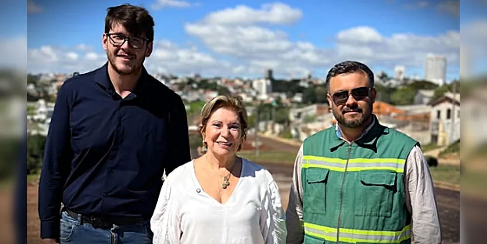 Prefeita de Ponta Grossa esteve visitando a obra, nesta quinta-feira (9)