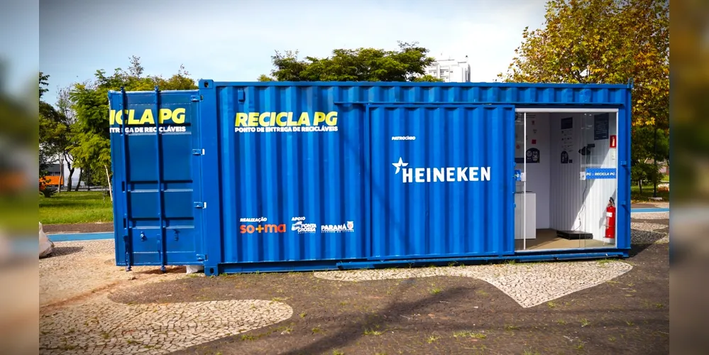 Ponto de entrega no Parque Ambiental de Ponta Grossa