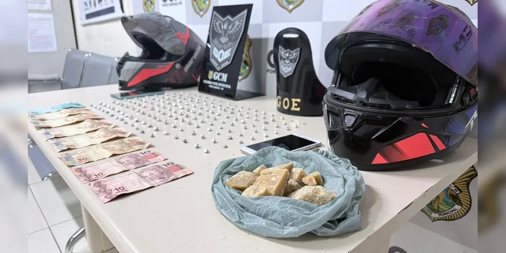 A droga foi apreendida