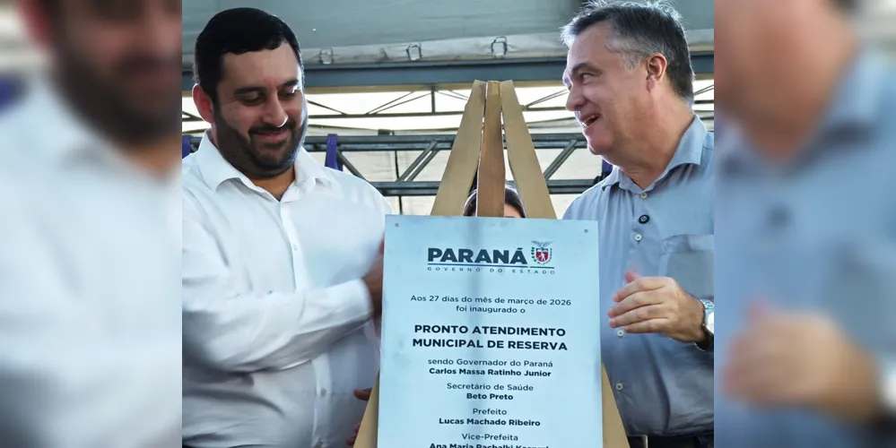 Prefeito de Reserva, Lucas Machado e o secretário de Estado da Saúde, Beto Preto