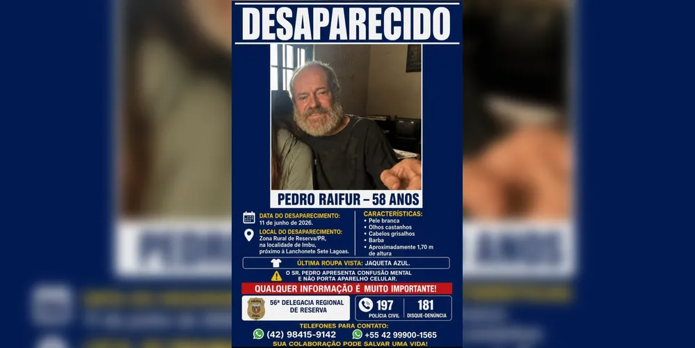 Informações para auxiliar na identificação