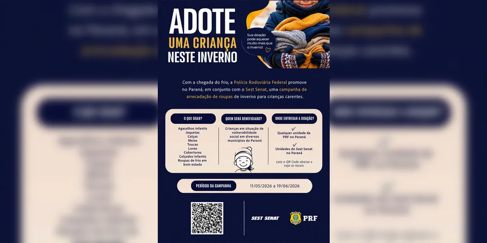 As peças arrecadadas serão destinadas a crianças em situação de vulnerabilidade social, contribuindo para garantir maior proteção durante o período de inverno