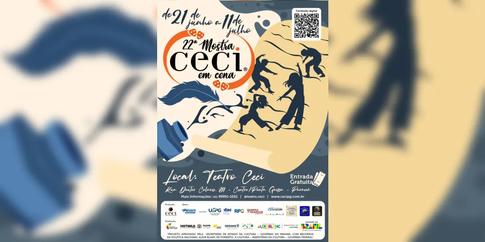 Imagem ilustrativa da imagem Mostra 'CECI em Cena' terá apresentações gratuitas em Ponta Grossa