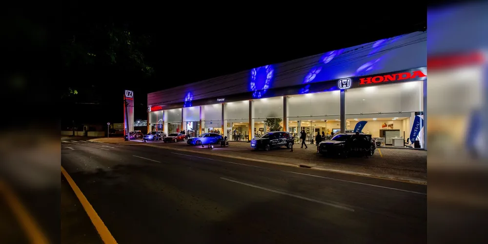 Investimento do Grupo Fancar garantiu concessionária de padrão global da marca Honda  para atender Ponta Grossa e os Campos Gerais