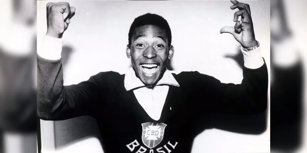 Pelé do Brasil comemora em 1958