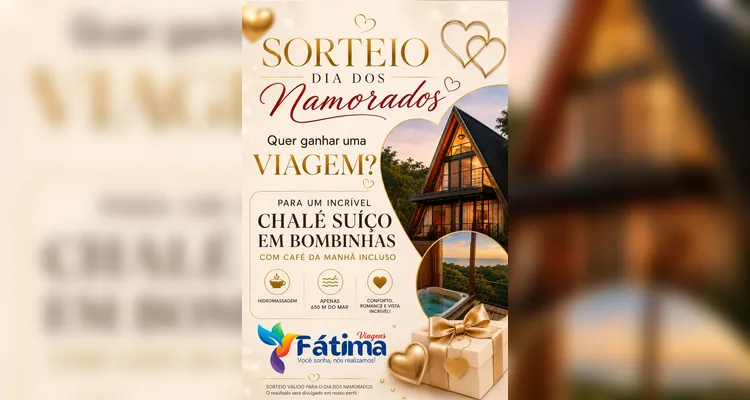 Comente e concorra a uma viagem romântica para Bombinhas neste Dia dos Namorados