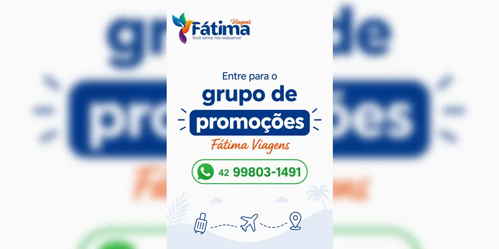 Imagem ilustrativa da imagem Grupo de promoções da Fátima Viagens reúne ofertas para quem sonha em viajar