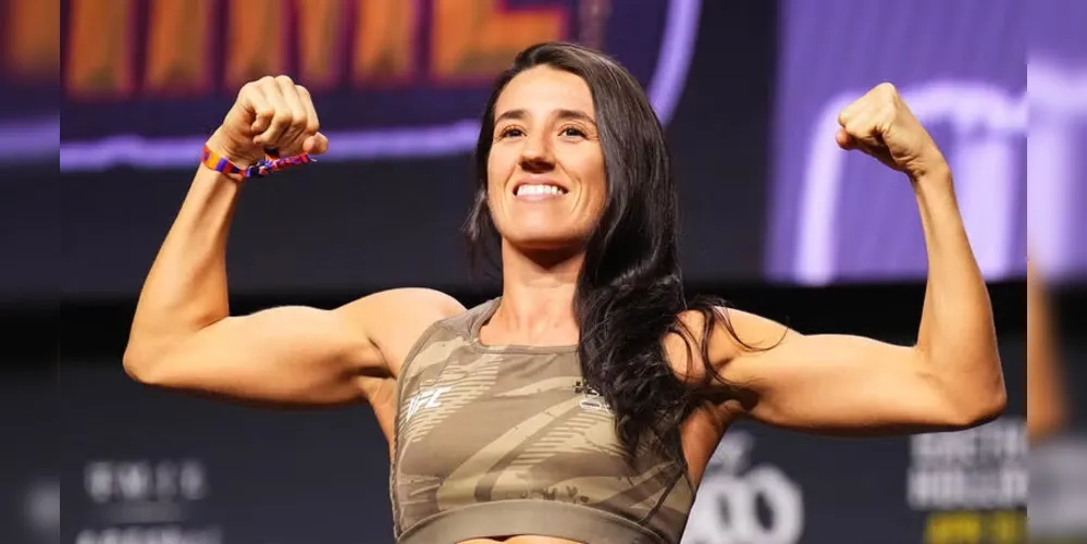 Marina Rodriguez em evento de pesagem do UFC