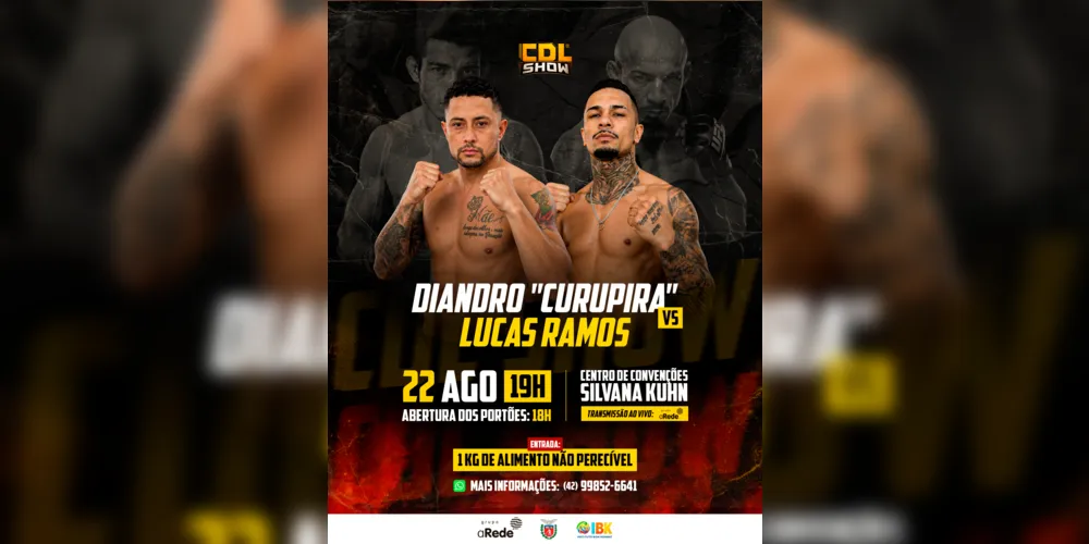Imagem ilustrativa da imagem Diandro 'Curupira' e Lucas Ramos revivem rivalidade em revanche no CDL Show