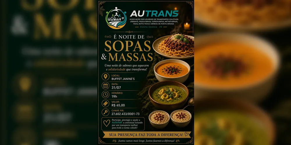 Imagem ilustrativa da imagem Iumad e Autrans promovem Noite de Sopas e Massas para fortalecer ações sociais