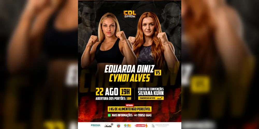 Imagem ilustrativa da imagem Eduarda Diniz e Cyndi Alves se enfrentam no CDL Show em Ponta Grossa