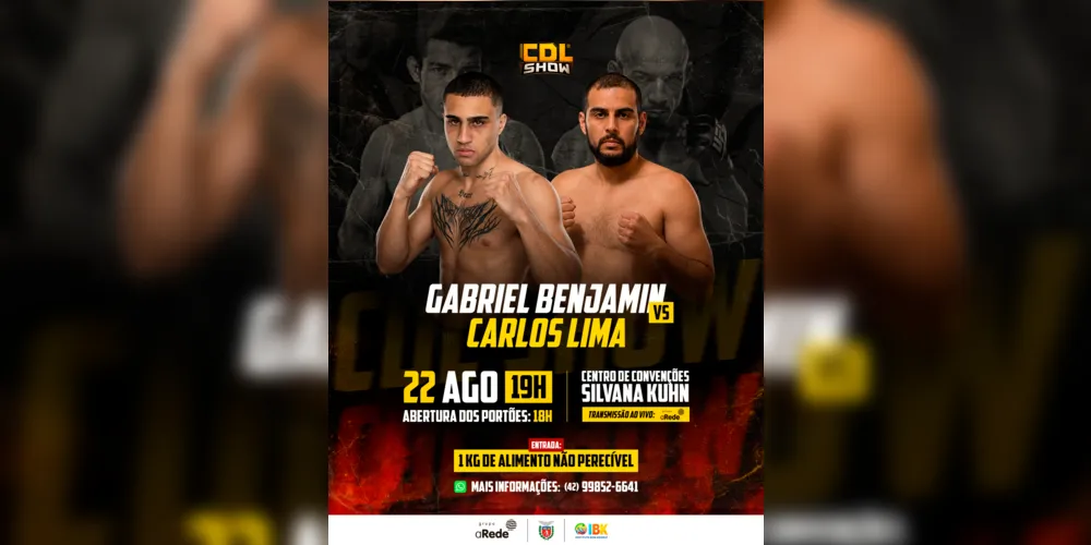 Imagem ilustrativa da imagem Gabriel Benjamin e Carlos Lima medem forças em duelo de K’1 no CDL Show
