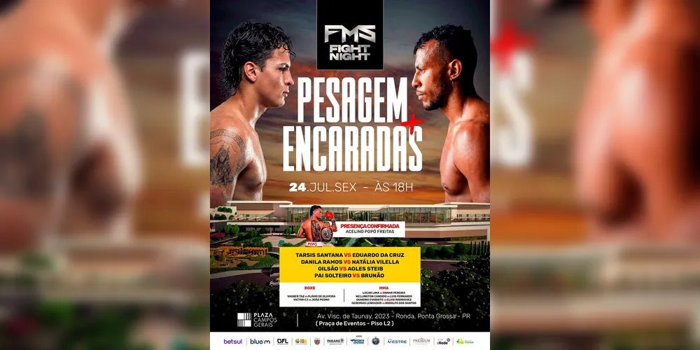 Imagem ilustrativa da imagem FMS Fight Night ocorre neste sábado em Ponta Grossa