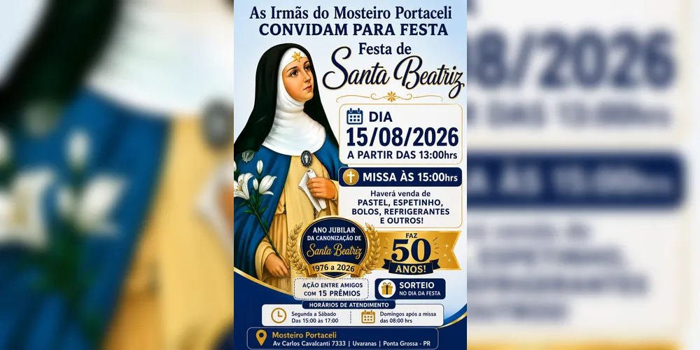 Toda a arrecadação será destinada a melhorias na infraestrutura do mosteiro