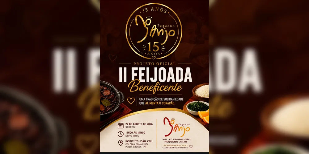 Imagem ilustrativa da imagem Feijoada do Pequeno Anjo arrecada recursos para crianças acolhidas em PG