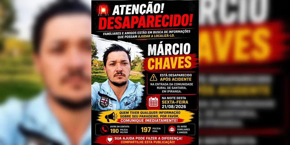 Imagem ilustrativa da imagem Motorista está desaparecido após sofrer grave acidente em Ipiranga