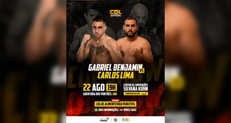 World Gym recebe pesagem e encaradas oficiais do CDL Show em Ponta Grossa