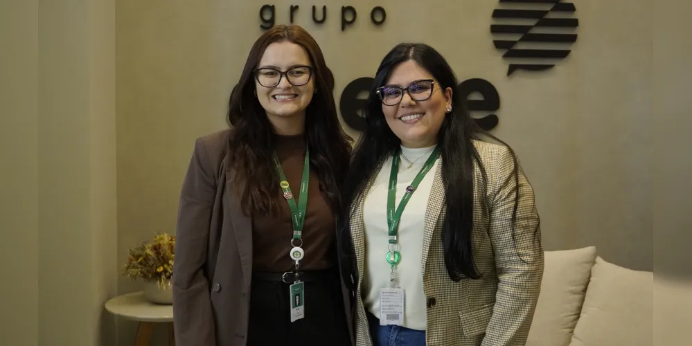 Mylena Rodrigues e Gizeli Paula de Oliveira, parte da equipe de inovação da Unimed Ponta Grossa