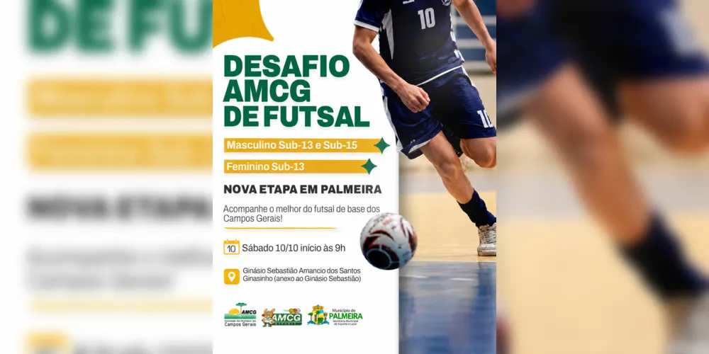 Imagem ilustrativa da imagem Palmeira recebe nova etapa do Desafio AMCG de Futsal neste sábado