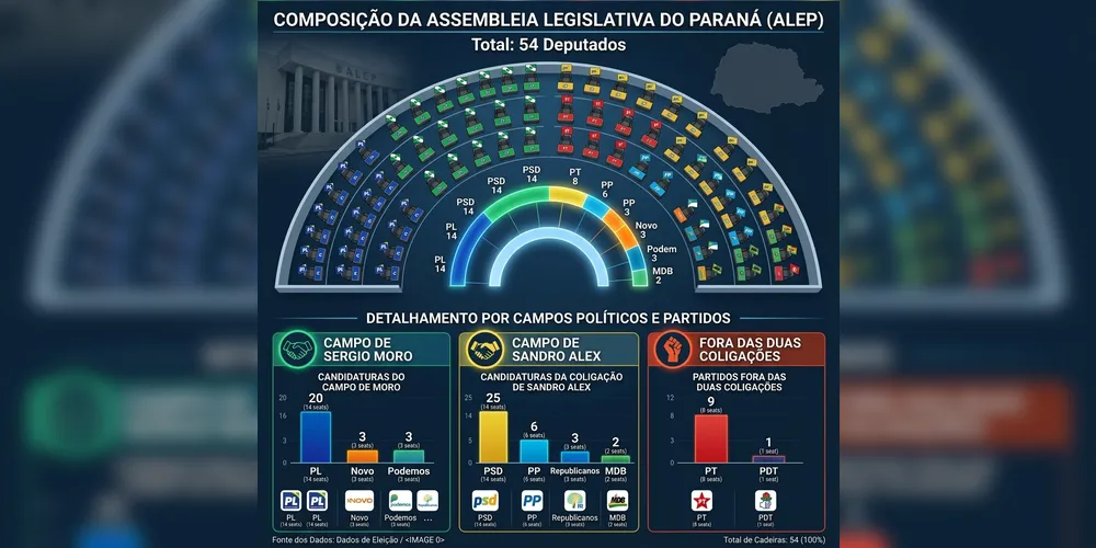 Confira como está a divisão de cadeiras na Alep