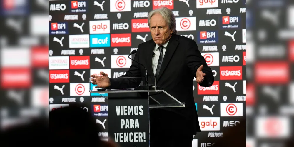 Jorge Jesus na apresentação como treinador da seleção de Portugal