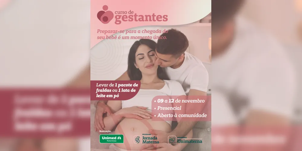 Imagem ilustrativa da imagem Unimed Ponta Grossa promove nova edição do Curso de Gestantes