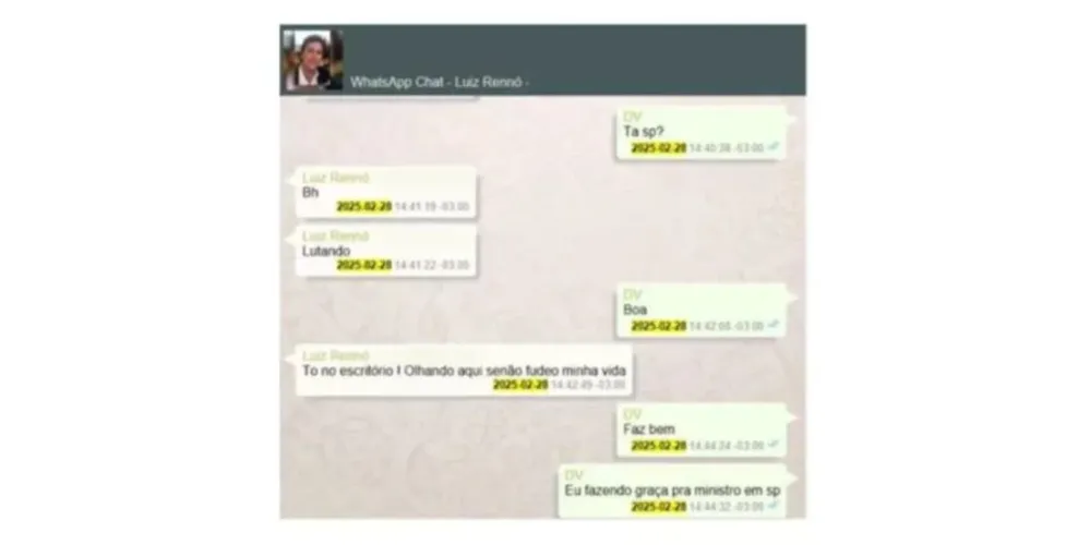 Vorcaro também fez referência à presença de um ministro no evento