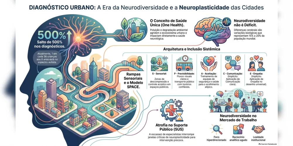 A arte enviada pelo conselheiro realiza uma leitura do diagnóstico urbano.