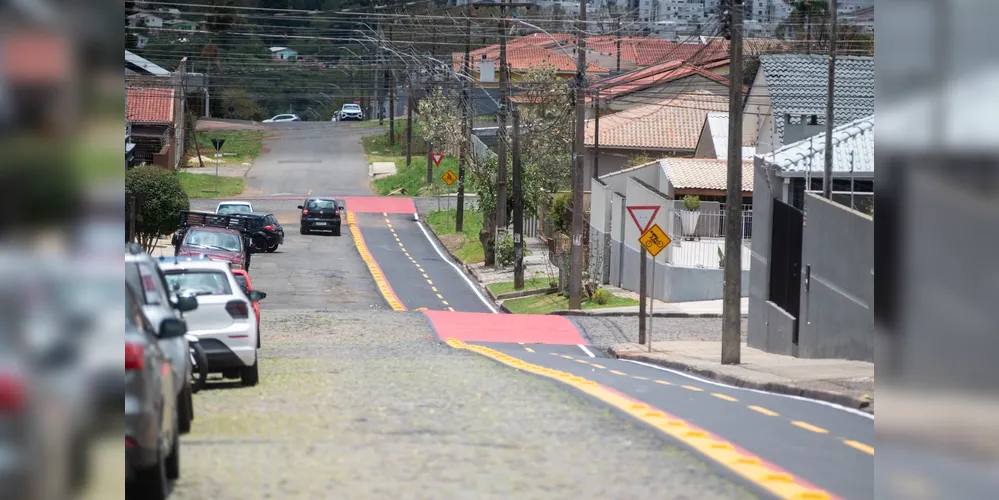 Ciclofaixa localizada nas ruas Francisco Manoel da Silva, Euclides da Cunha e Lauro Cunha Fortes