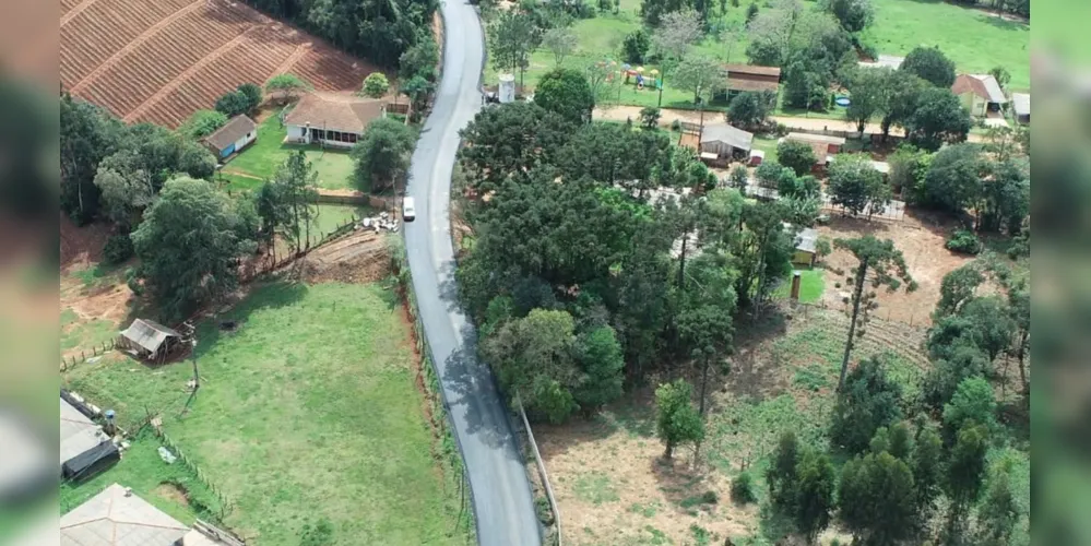 Obras de asfalto no Avencal