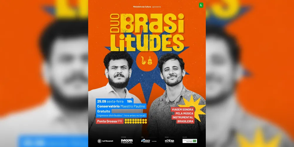 Imagem ilustrativa da imagem Ponta Grossa recebe show gratuito de música brasileira nesta sexta