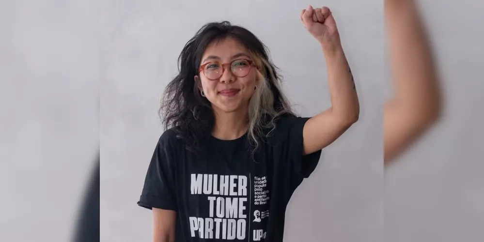 Tayná Miessa, candidata da UP ao Governo do Paraná