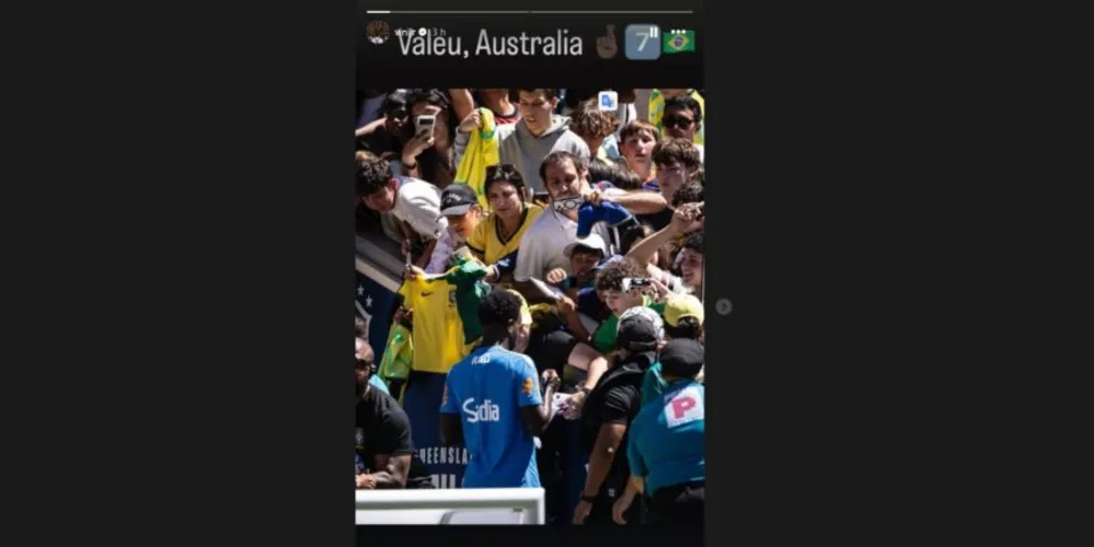 Vini Jr. se despediu da Austrália