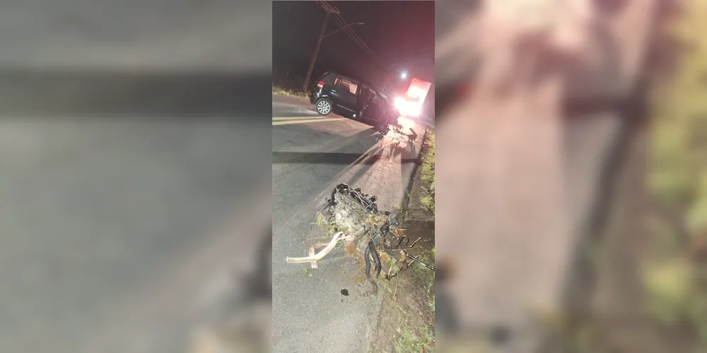 Colisão frontal entre carro e caminhão deixa quatro feridos em Imbituva