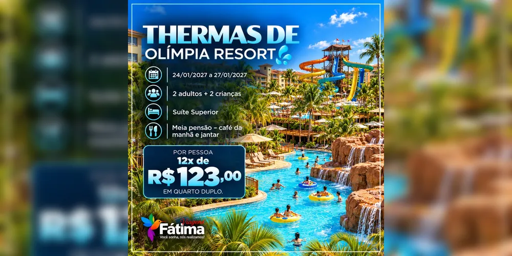Imagem ilustrativa da imagem Esquenta Black Friday da Fátima Viagens tem resorts a partir de 12x de R$ 123 por pessoa
