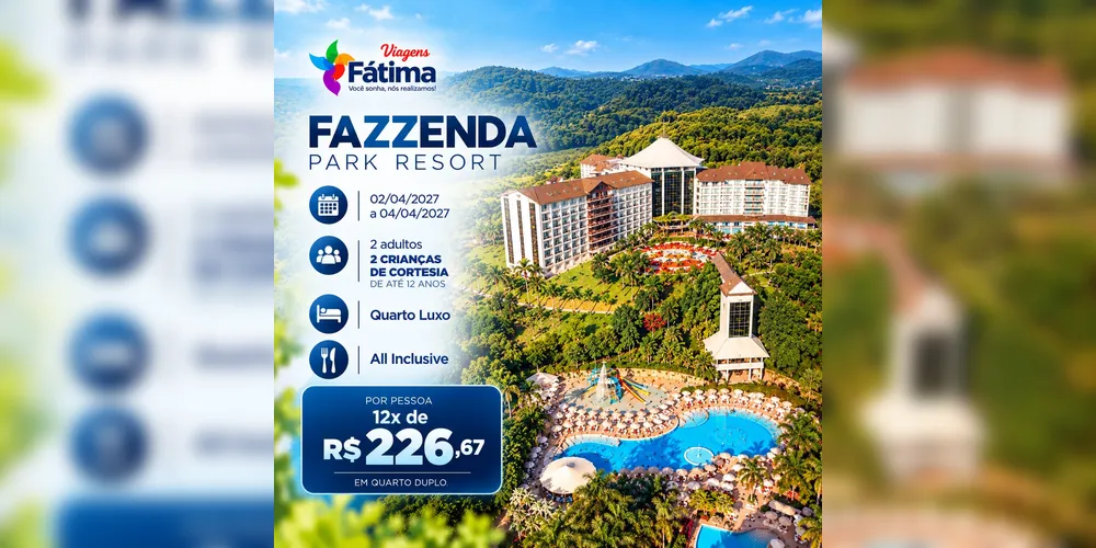 Imagem ilustrativa da imagem Esquenta Black Friday da Fátima Viagens tem resorts a partir de 12x de R$ 123 por pessoa