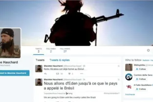 Um integrante do grupo Estado Islâmico postou em sua conta pessoal no Twitter uma ameaça ao Brasil