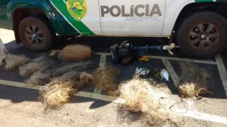 Polícia Ambiental realizou a prisão de três pessoas em Teixeira Soares